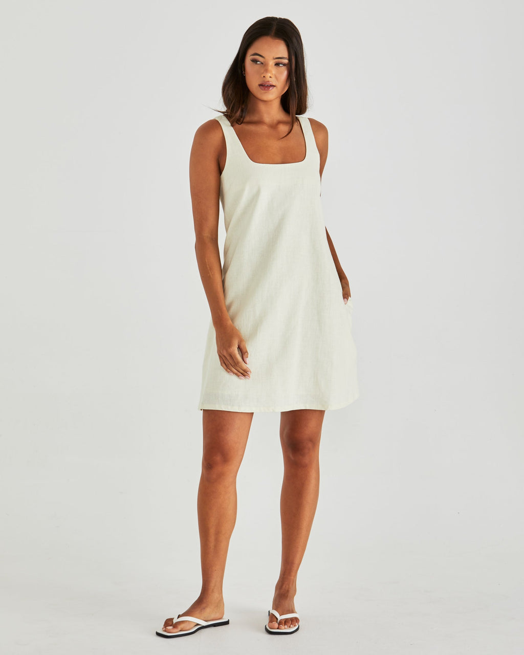 Vienna Mini Shift Dress - Butter Yellow