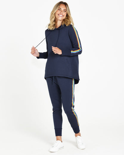 Huntington Stripe Jumper - Dark Blue