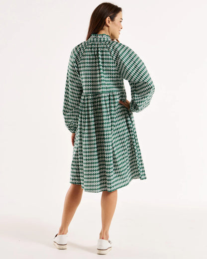 Cottage Relaxed Dress - Diamond Print