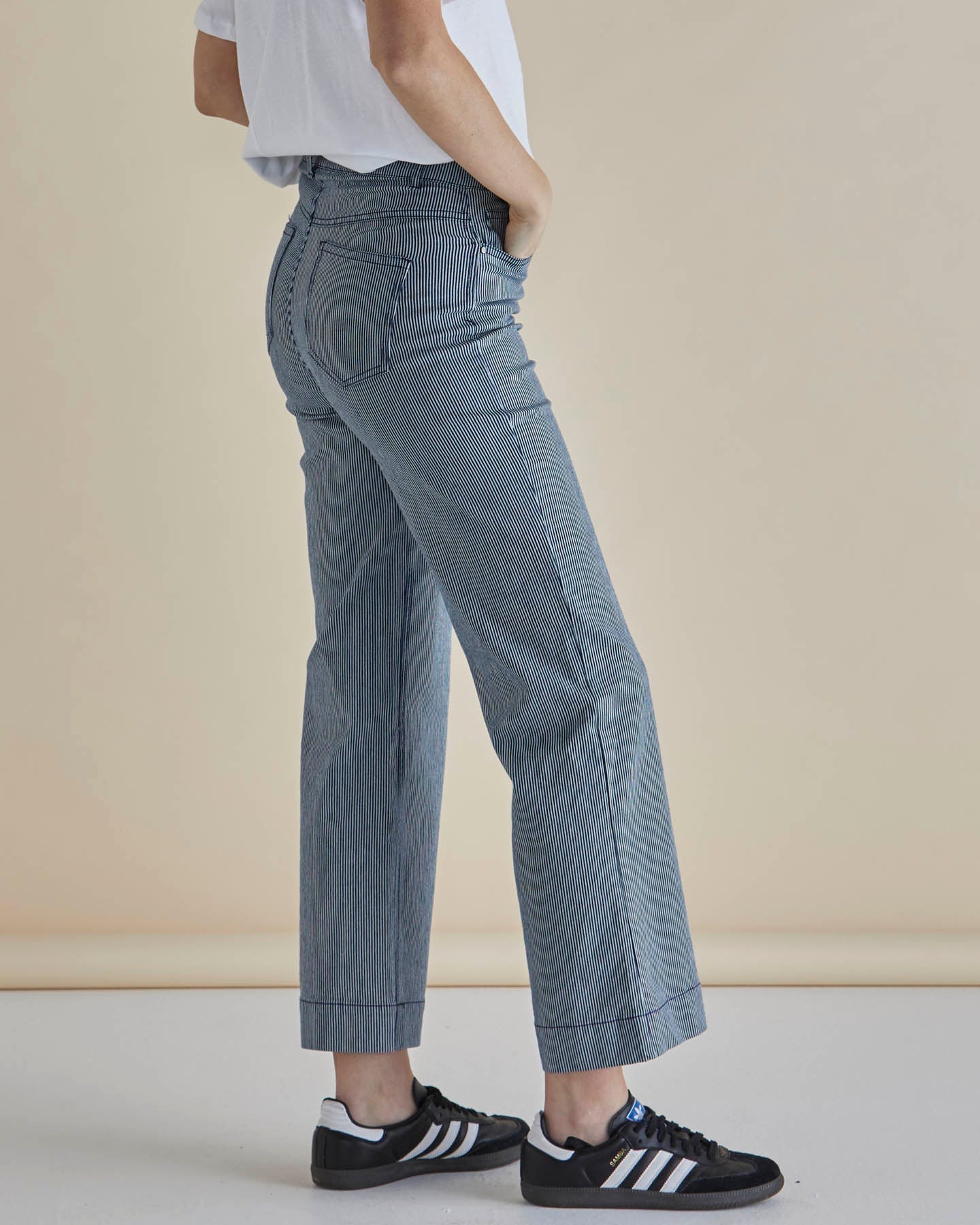 Willow Pinstripe Wide Leg Pants