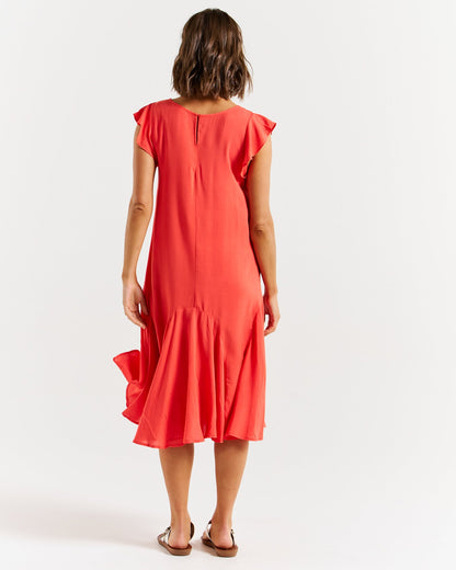 Hannah Dress - Fiesta Red