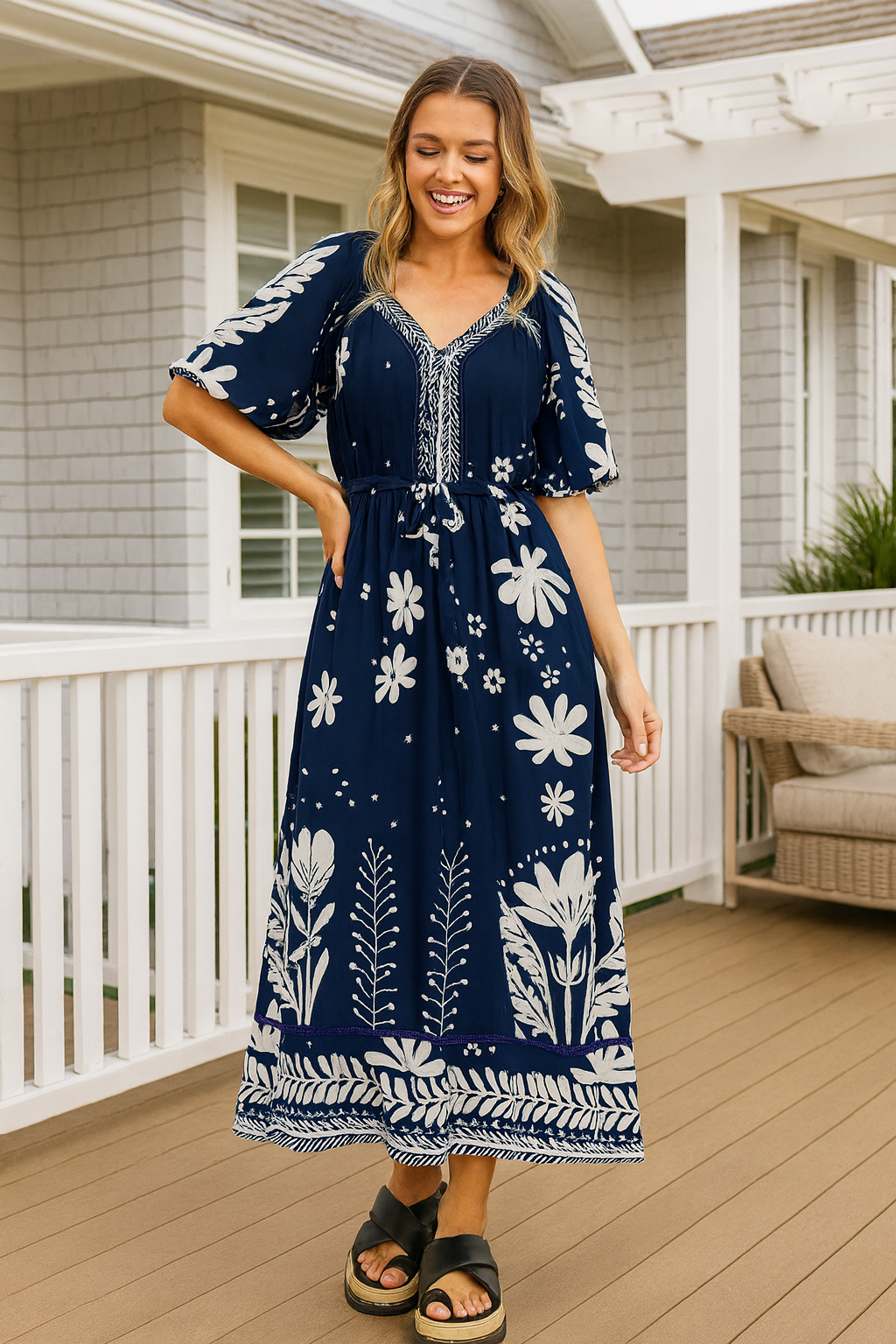 Lyndel Dress - Navy