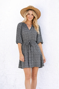 Nicolette Puff Sleeve Dress - Animal Print