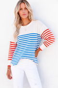Sophie Knit - Blue & Red Stripe
