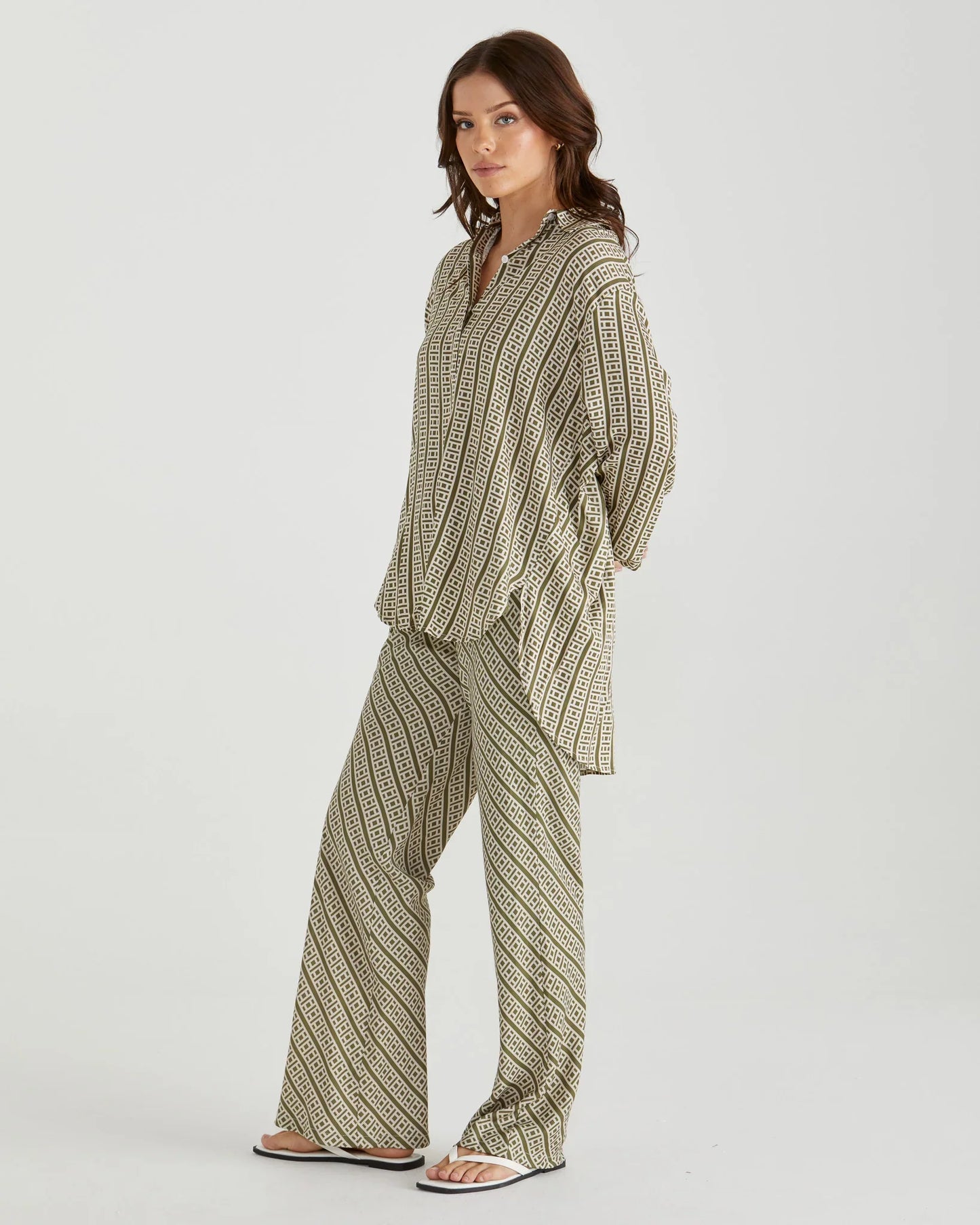 Sullivan Bias Pant - Geo Print