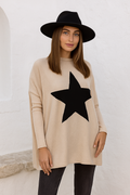 Willow boxy star knit - Oatmeal